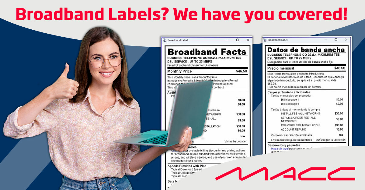 MACC has Broadband Labels covered
